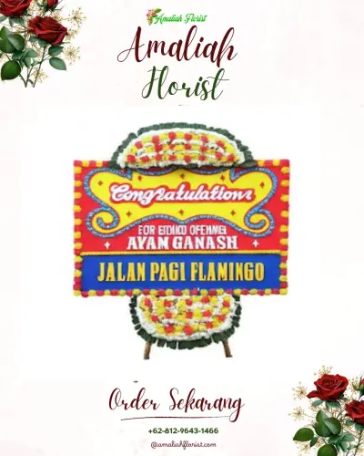 Bunga Papan Congratulation di Susunan Baru